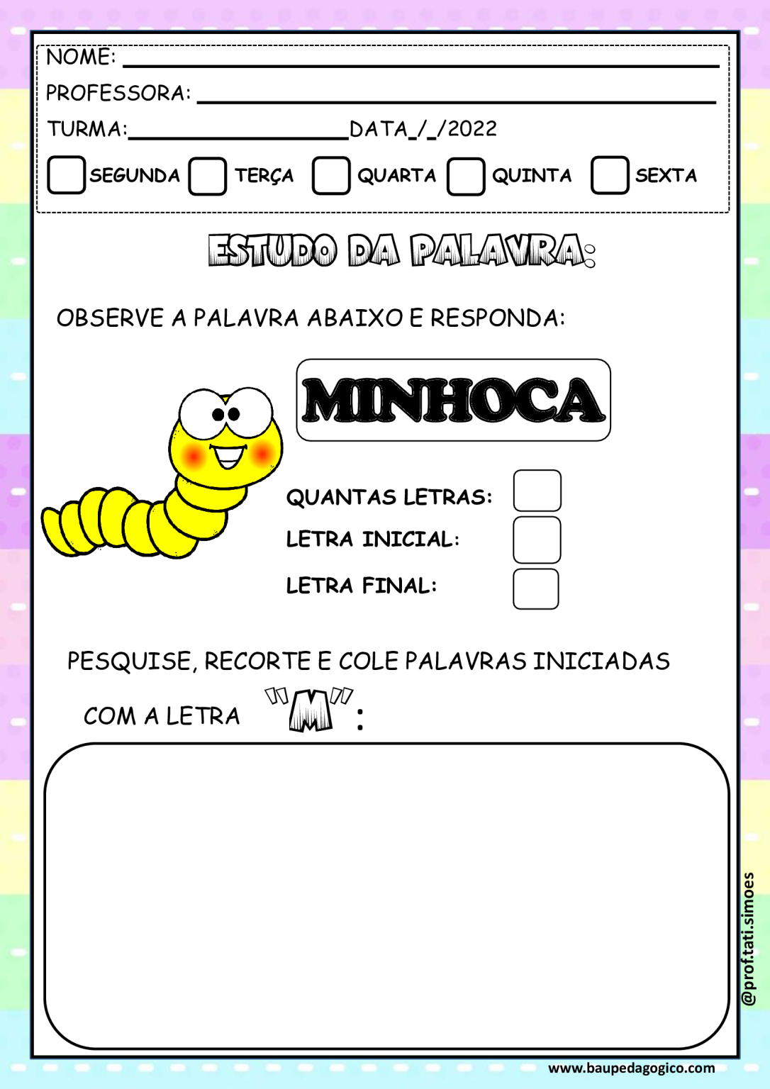 1º ANO - Apostila de atividade o Leão e a Minhoca com BNCC - BAÚ PEDAGÓGICO