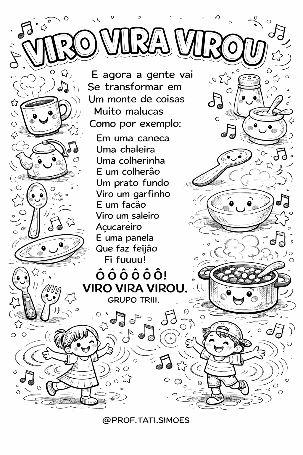 Atividades Viro Vira Virou: Alfabetização e Letramento com Grupo Triii @prof.tati.simoes