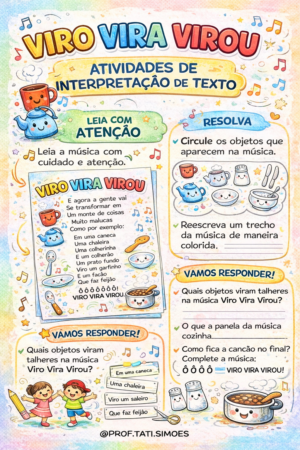 Atividades Viro Vira Virou: Alfabetização e Letramento com Grupo Triii @prof.tati.simoes